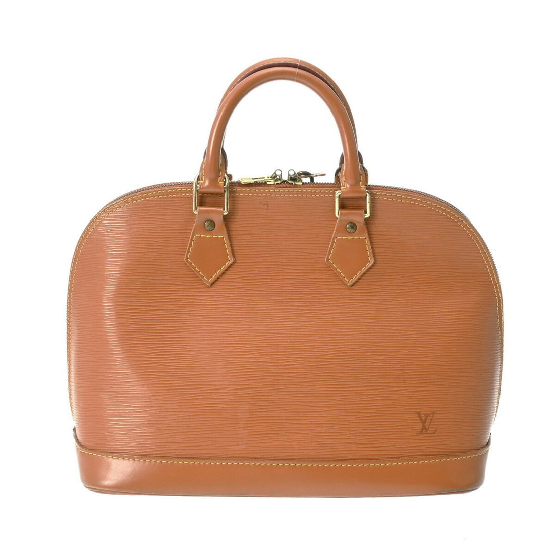 Louis Vuitton Alma Gold Leather Handbag 