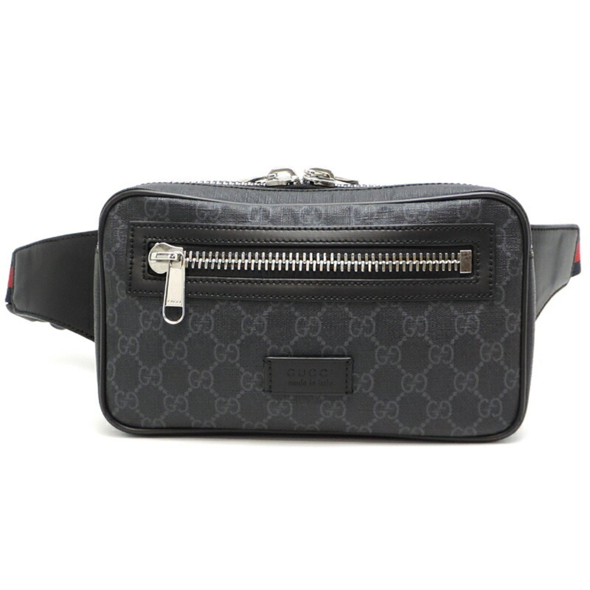 Gucci GG Supreme Black Canvas Clutch Bag