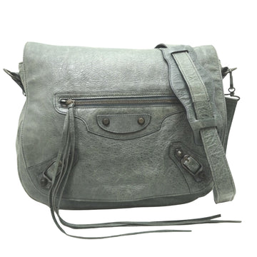 Balenciaga The Folk Green Leather Shoulder Bag