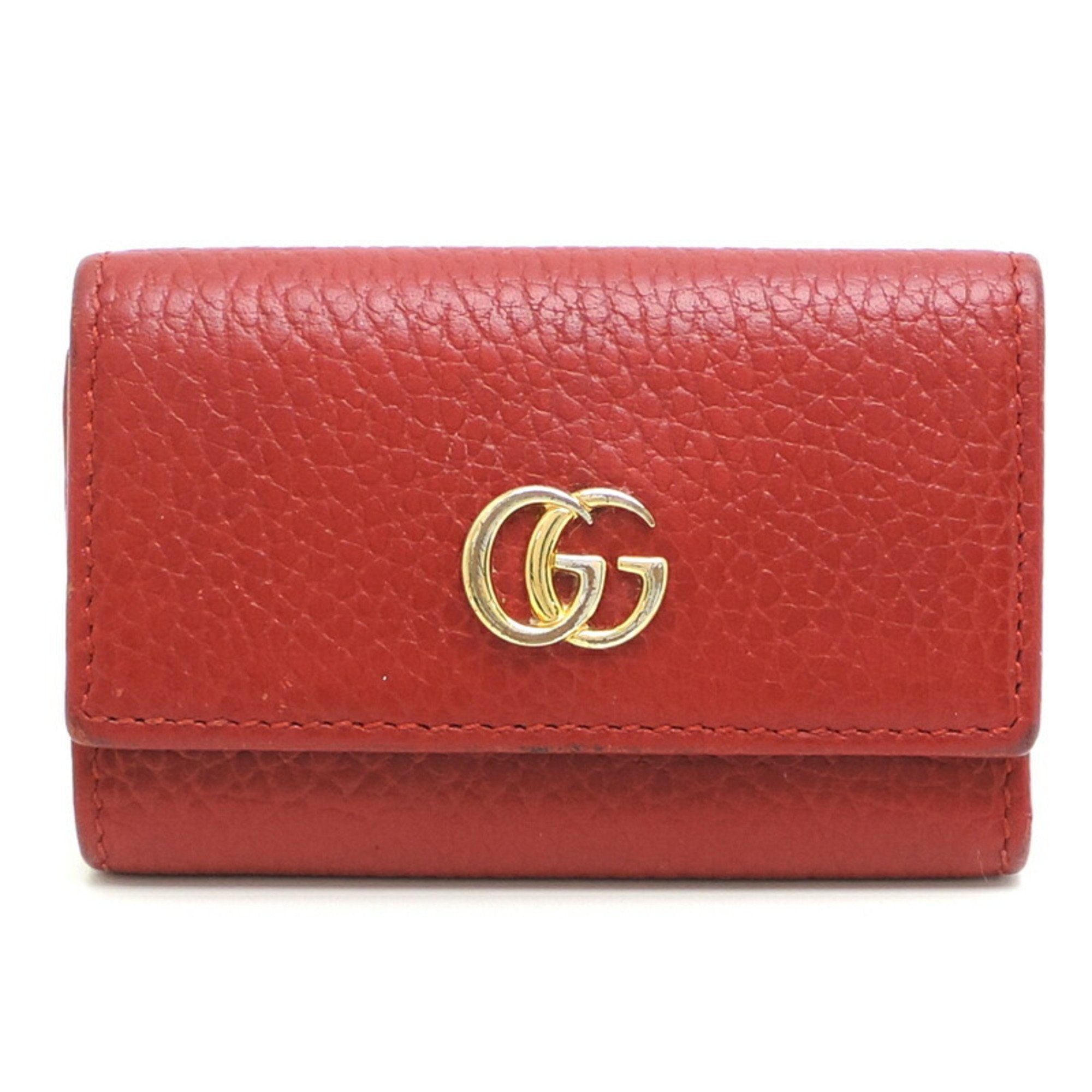 Gucci Etui à clés Red Leather Wallet 