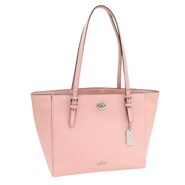 Coach Turnlock Pink Leather Tote Bag