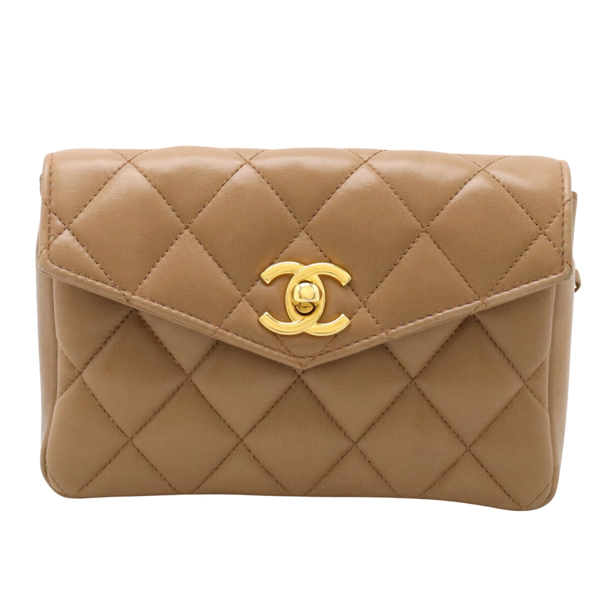 Chanel Camel Leather Shoulder Bag