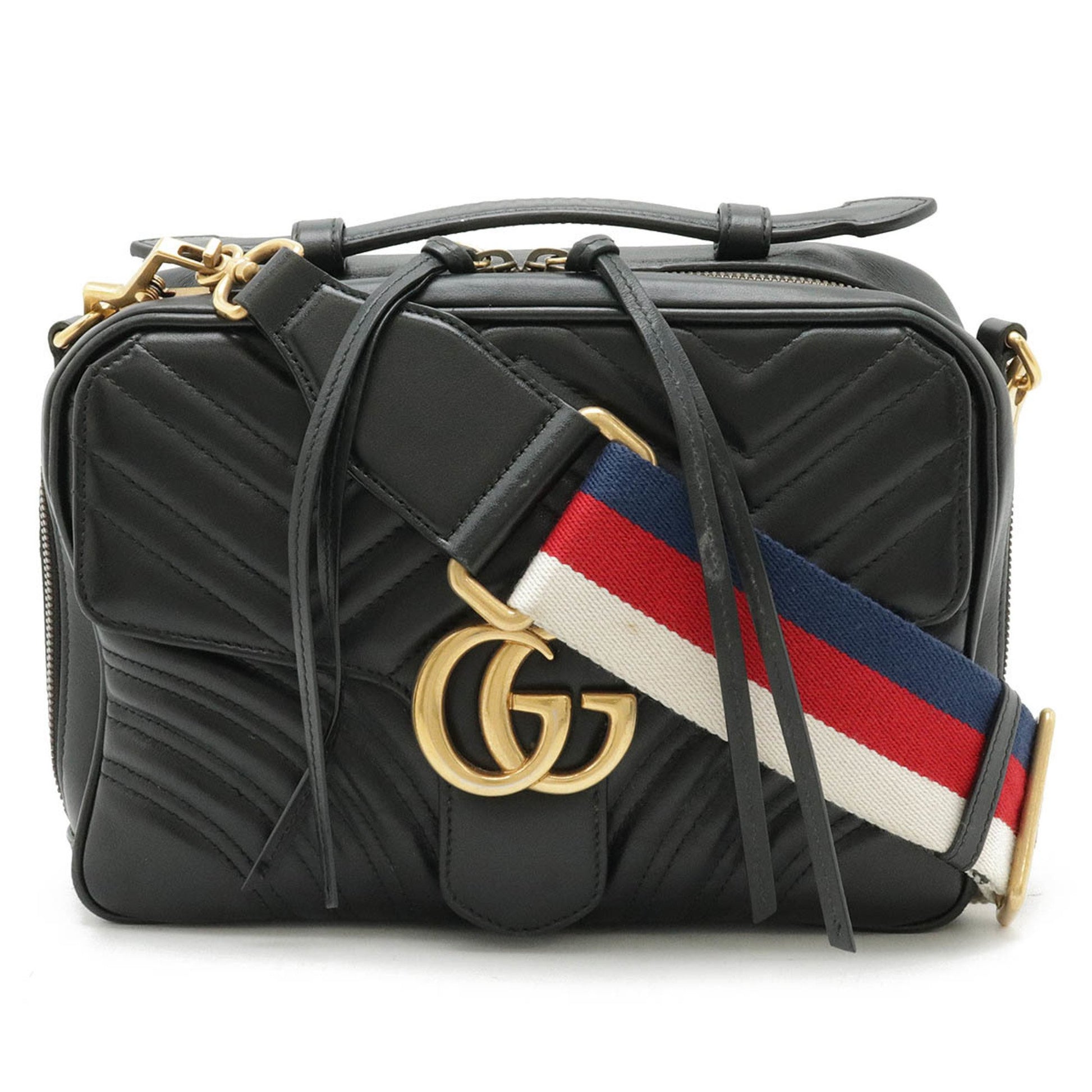 Gucci Marmont Black Leather Shoulder Bag