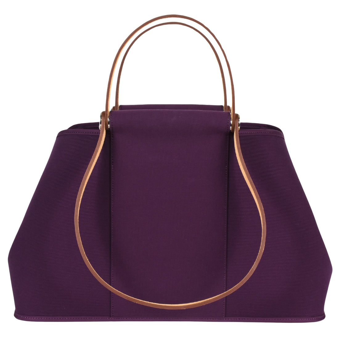 Hermès Cabag Purple Canvas Handbag 