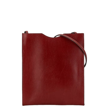 Hermès Onimetou Burgundy Leather Shoulder Bag