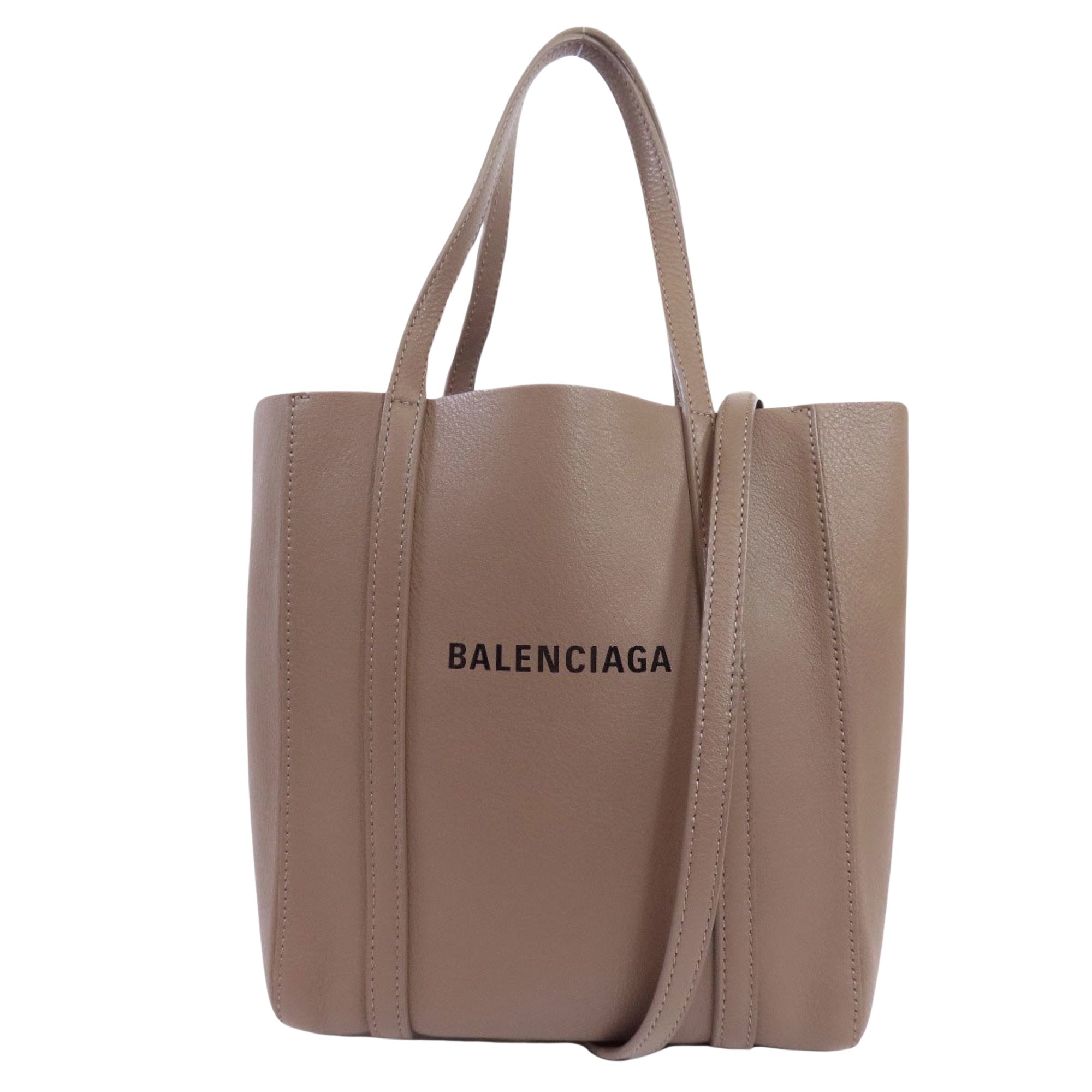 Balenciaga CABAS EVERYDAY MODÈLE XXS Brown Leather Shoulder Bag