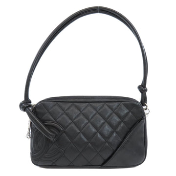 Chanel Cambon line Black Pony-Style Calfskin Handbag 