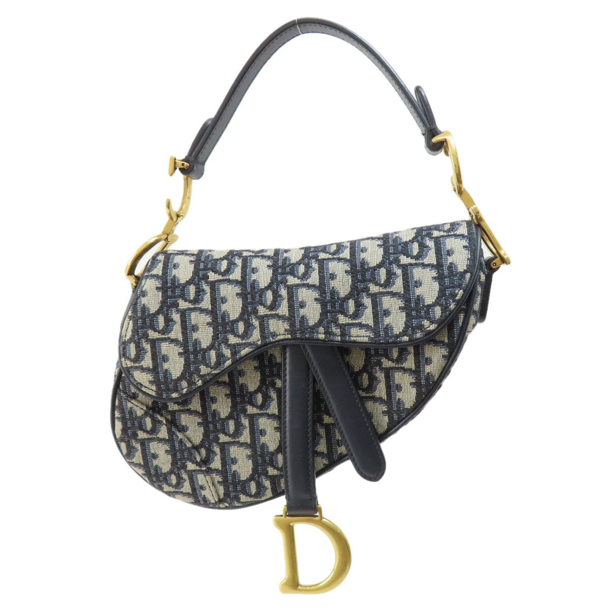 Dior Saddle Navy Canvas Handbag 