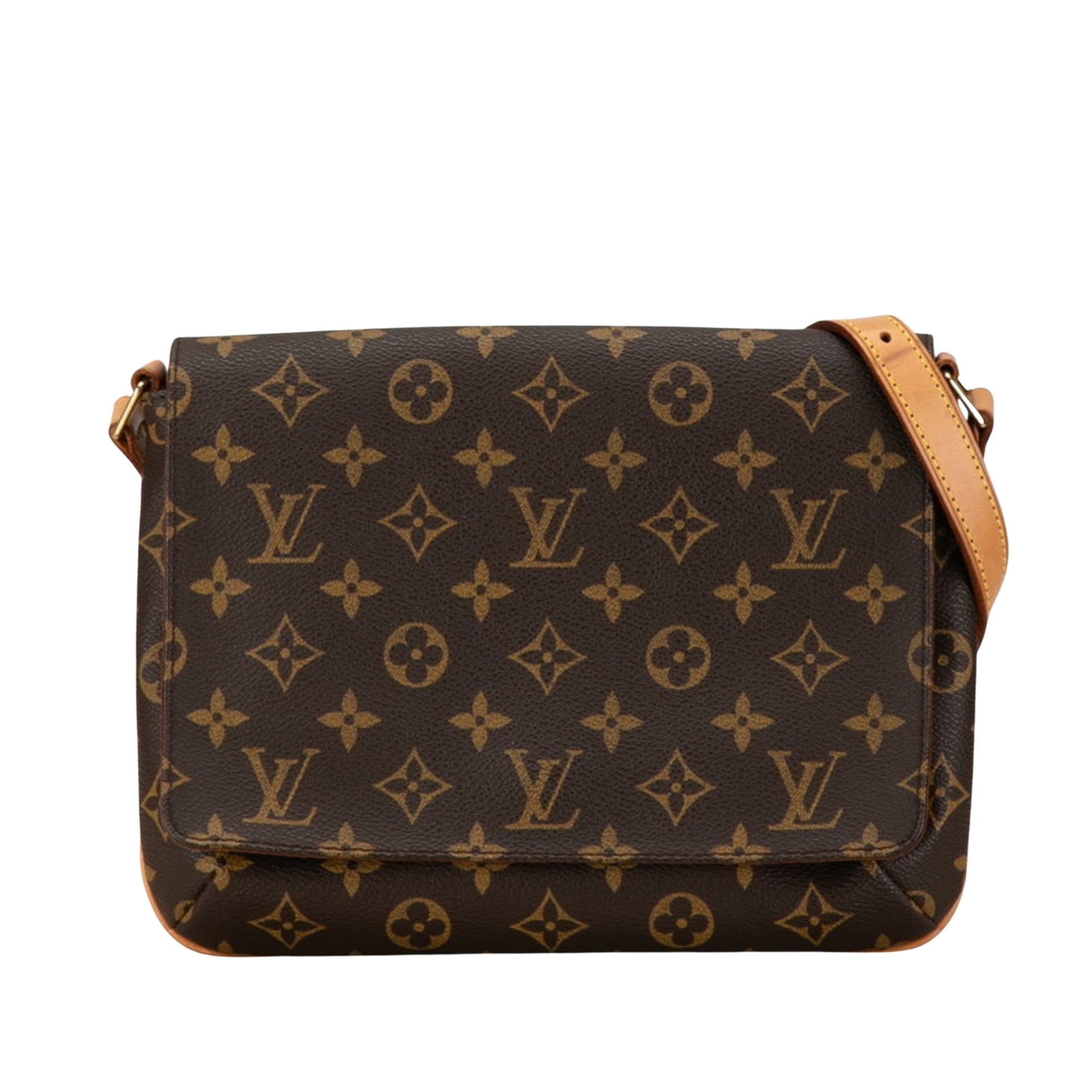 Louis Vuitton Musette Tango Brown Leather Shoulder Bag