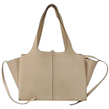 Céline Tri-Fold Beige Leather Tote Bag