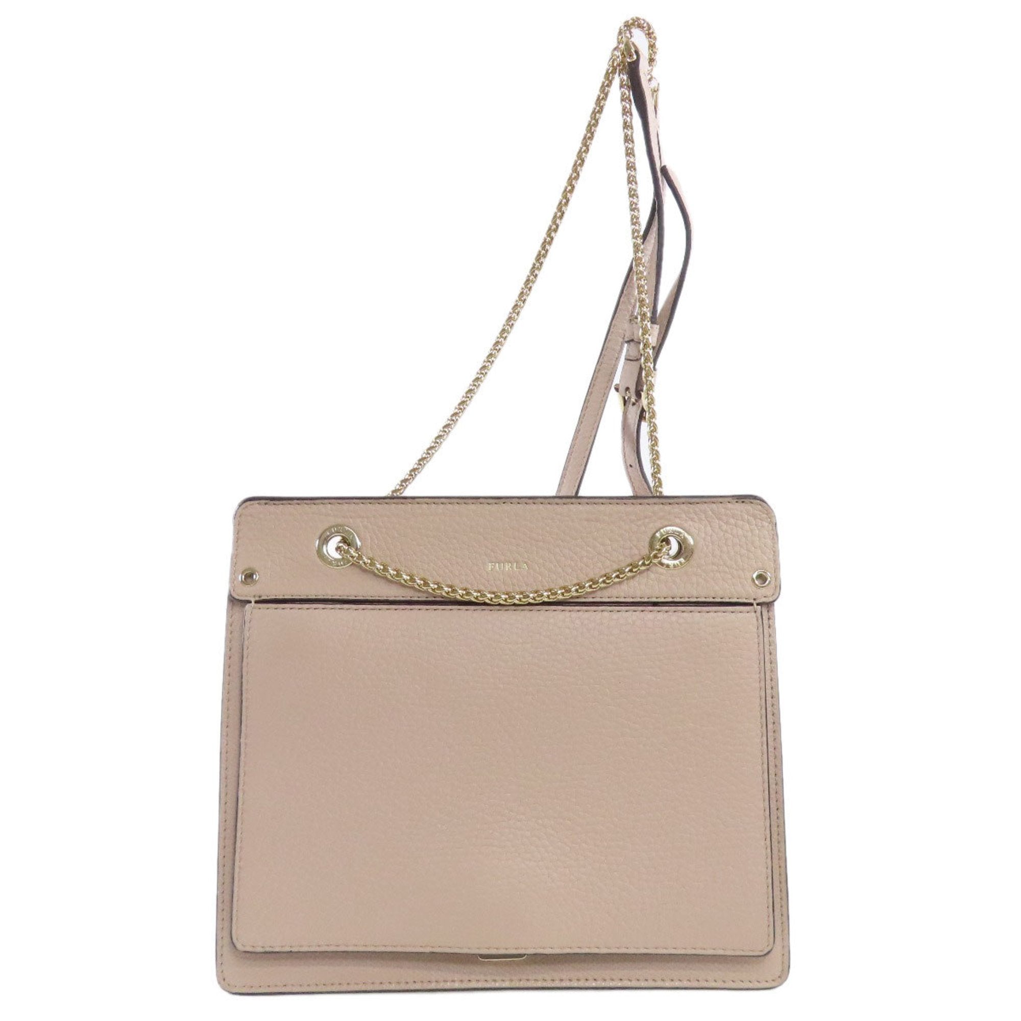 Furla Pink Leather Shoulder Bag