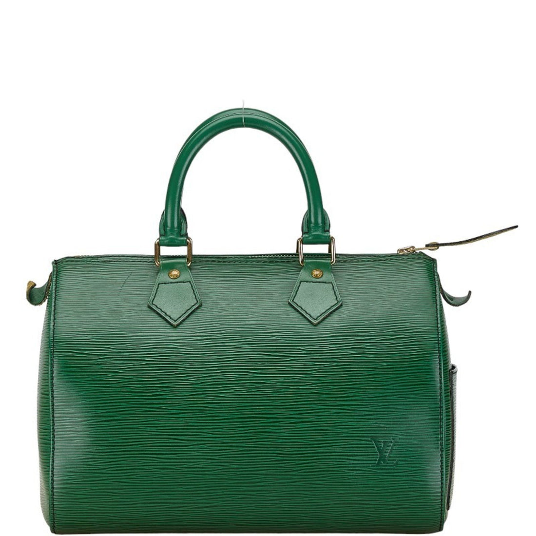 Louis Vuitton Speedy 30 Green Leather Handbag 