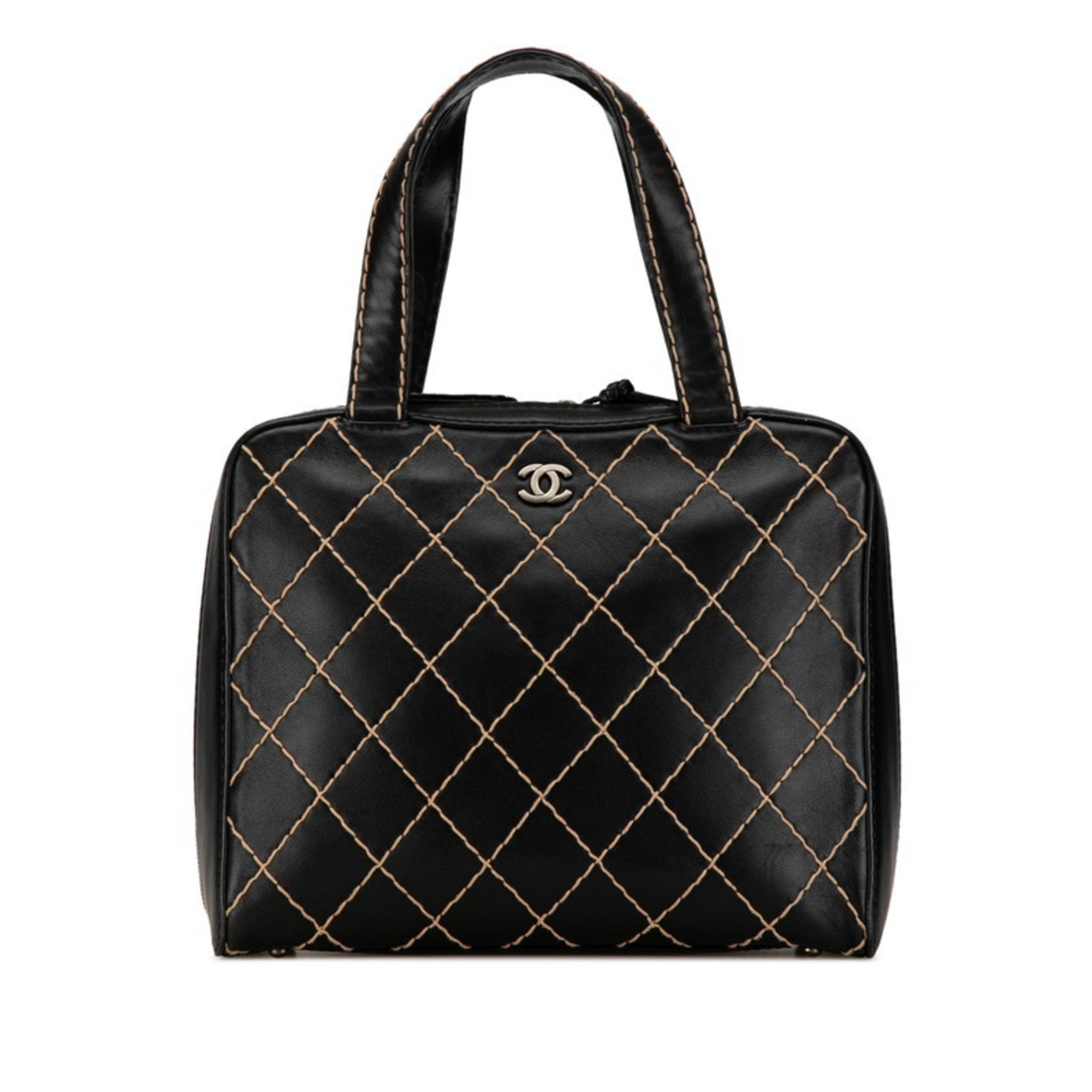 Chanel Wild stitch Black Leather Handbag 