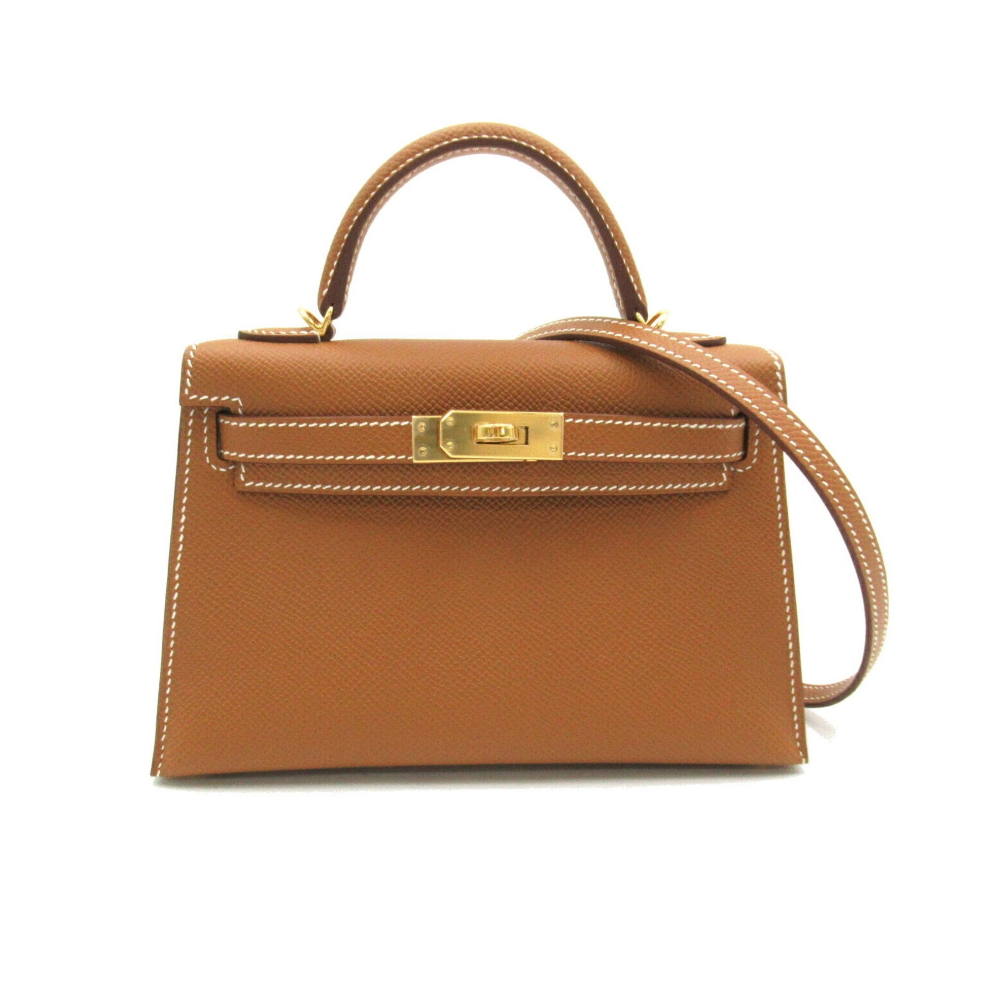 Hermès Kelly Brown Leather Shopper Bag