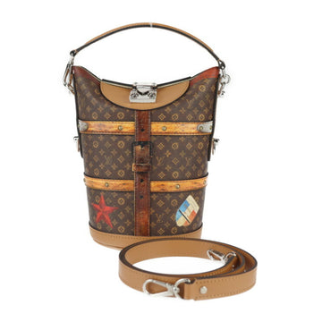 Louis Vuitton Duffle Brown Canvas Handbag 