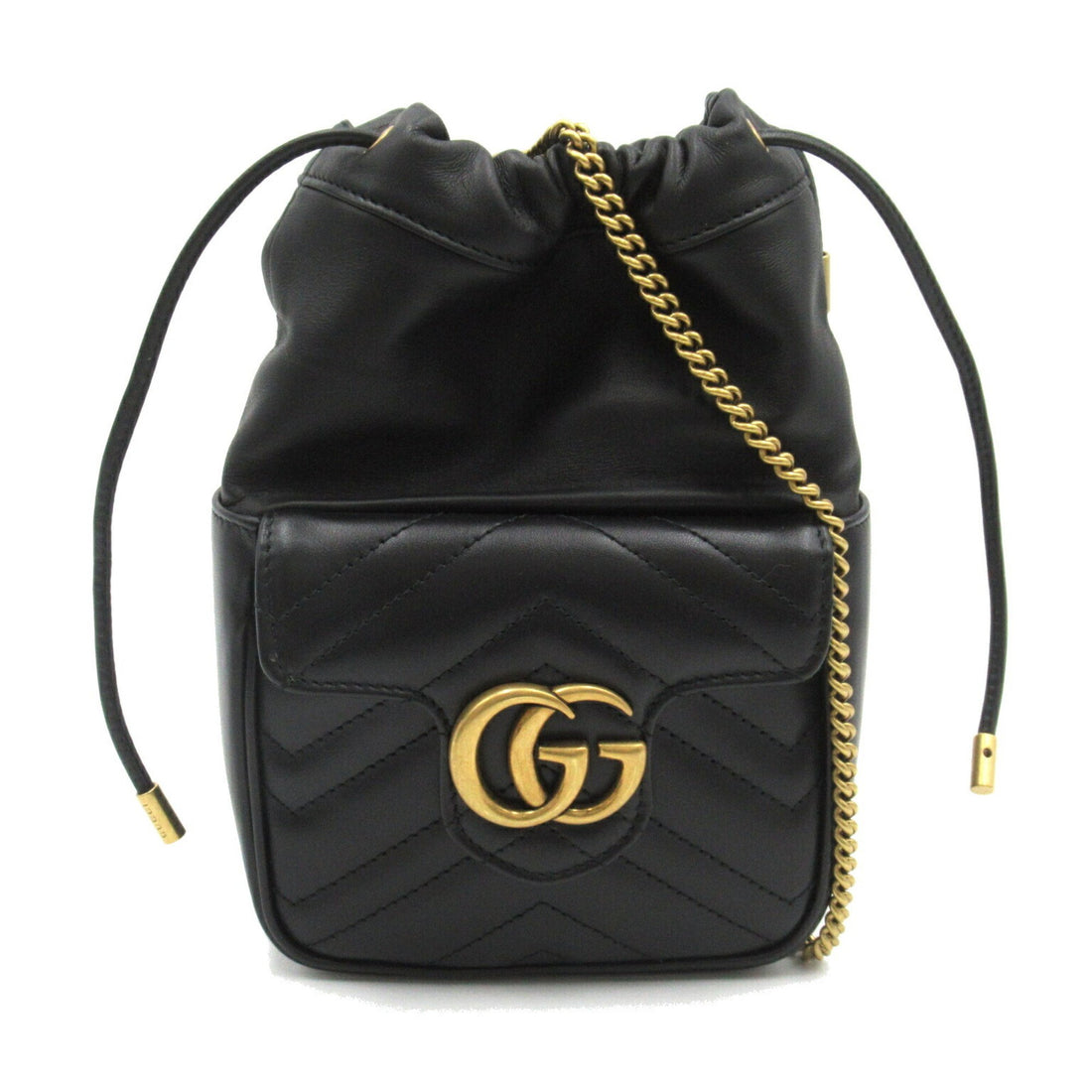 Gucci GG Marmont Black Leather Shoulder Bag