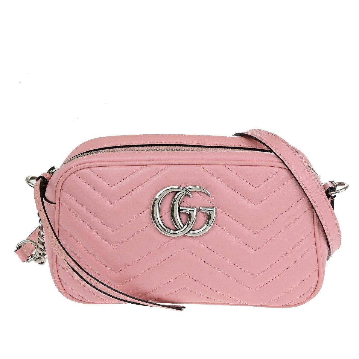 Gucci GG Marmont Pink Leather Shoulder Bag