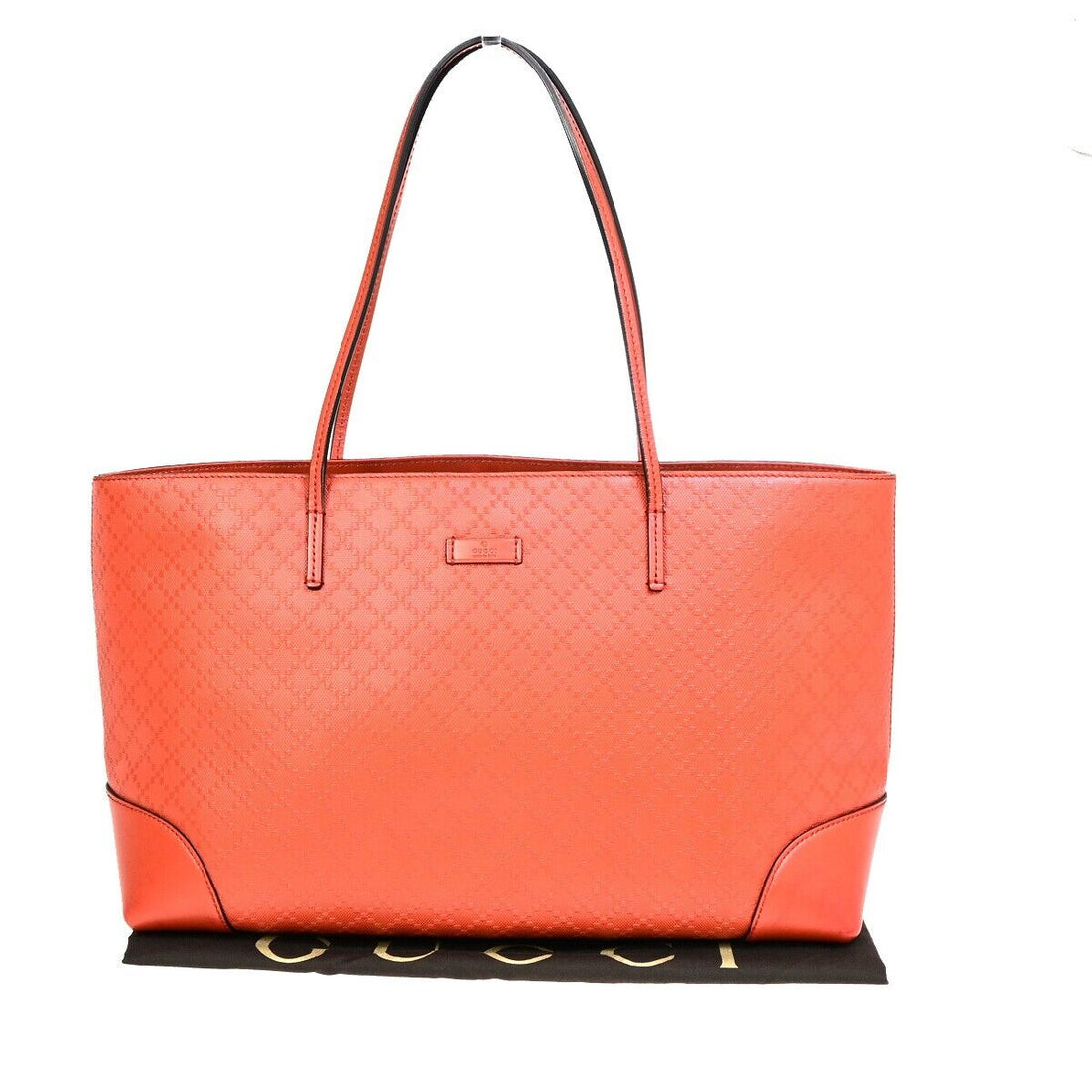 Gucci Diamante Orange Leather Tote Bag