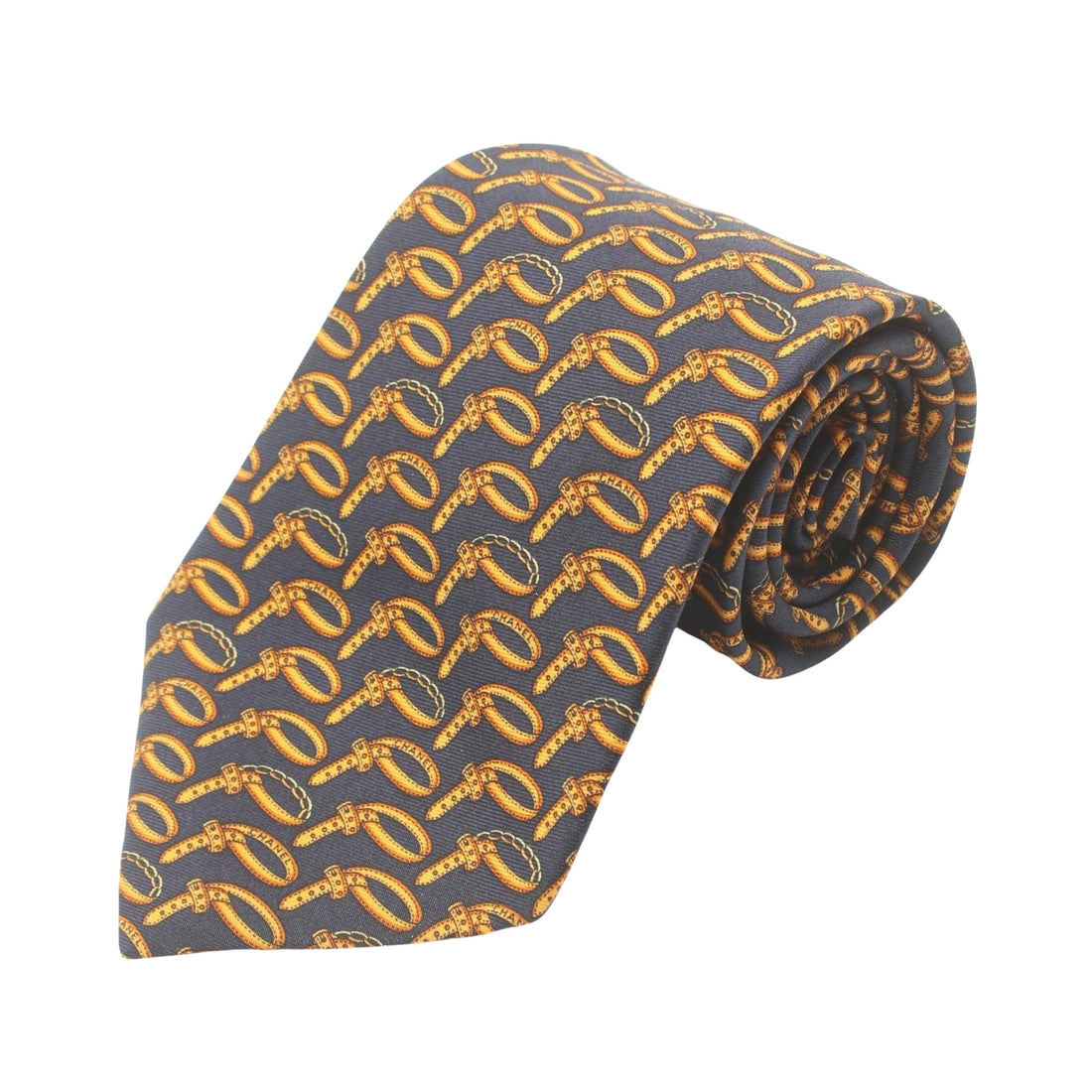 Chanel Navy Silk Tie 