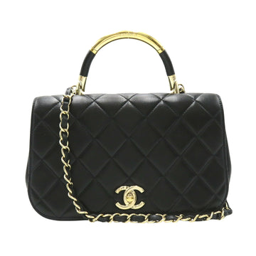 Chanel Coco Handle Black Leather Shoulder Bag