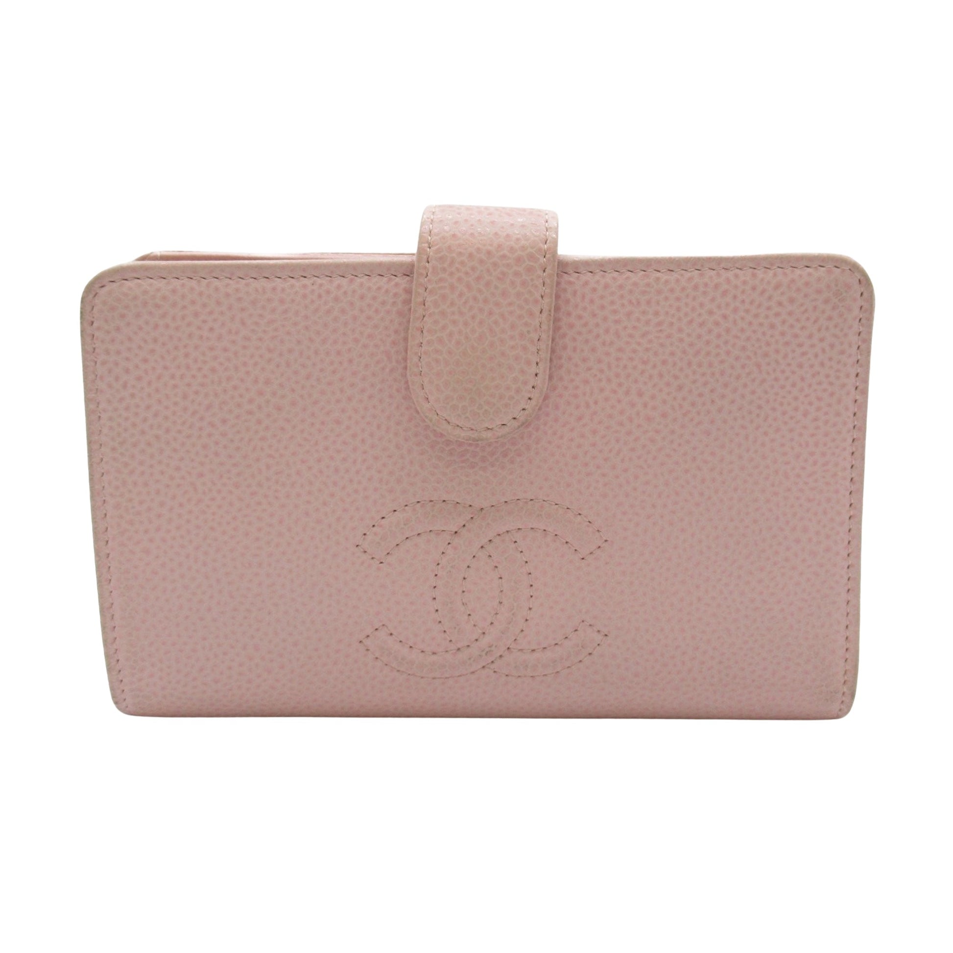 Chanel Logo CC Pink Leather Wallet 