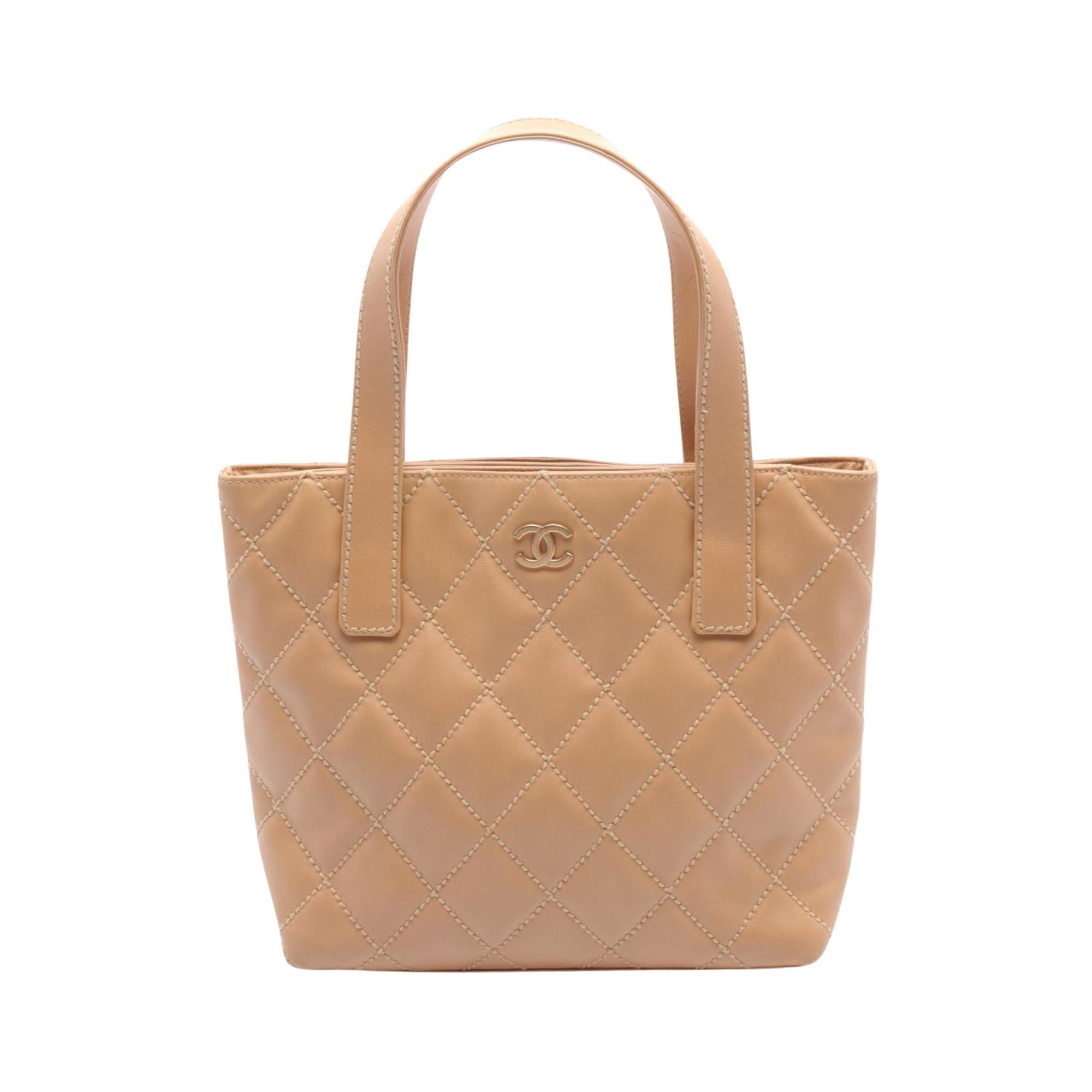 Chanel Wild stitch Brown Leather Handbag 