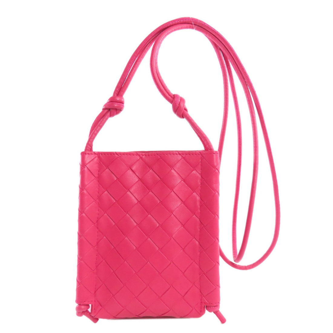 Bottega Veneta Knot Pink Leather Shoulder Bag