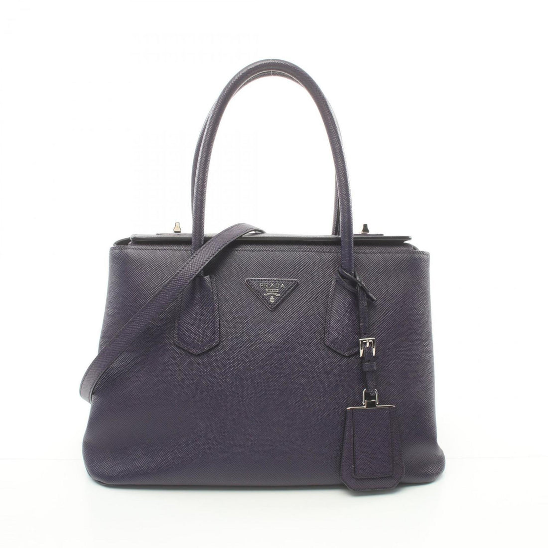 Prada Saffiano Purple Leather Handbag 