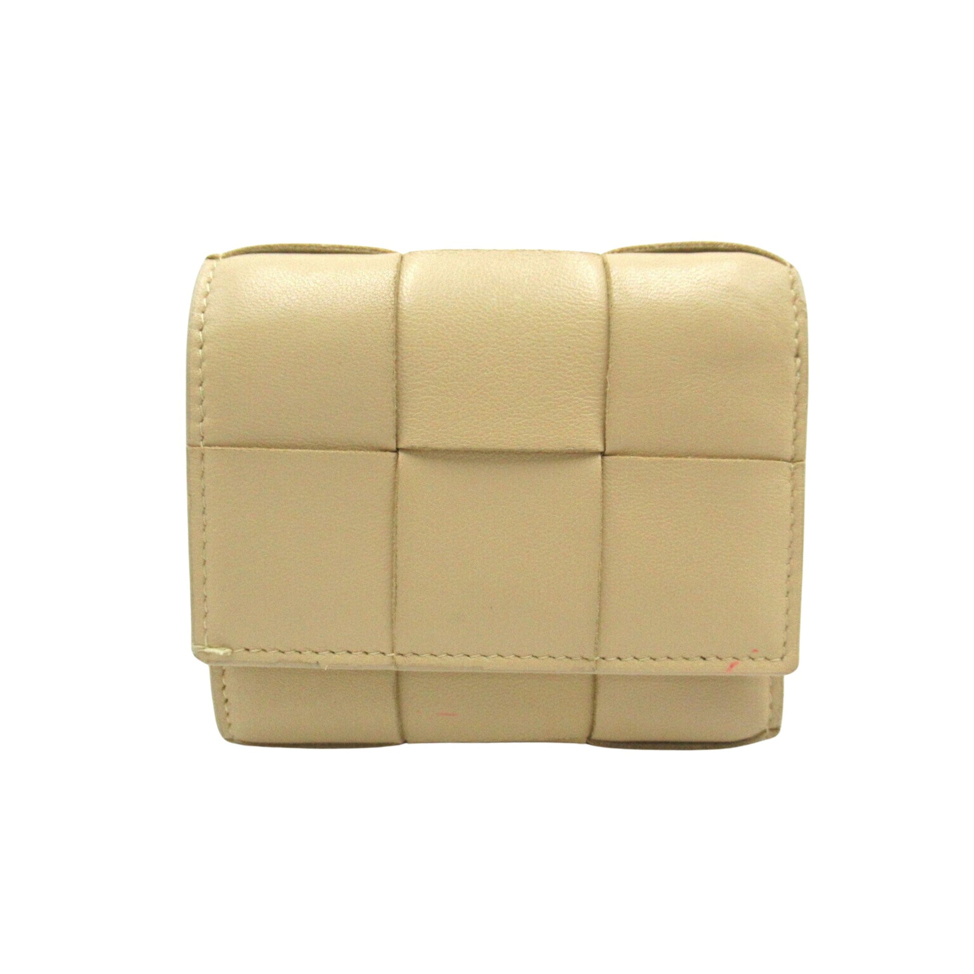 Bottega Veneta Cassette Beige Leather Wallet 