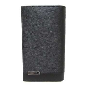 Bulgari Black Leather Wallet 