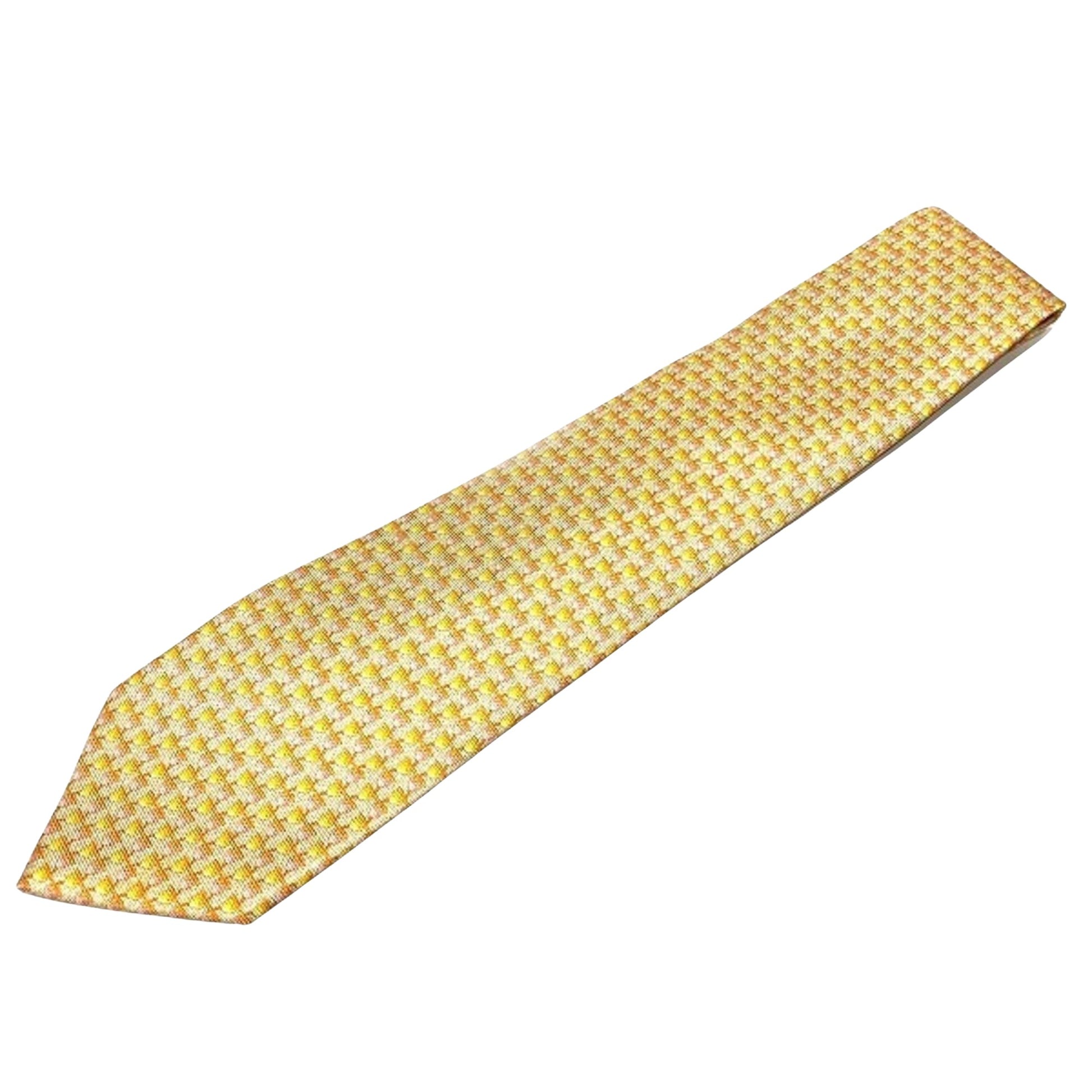 Bulgari Yellow Silk Tie 