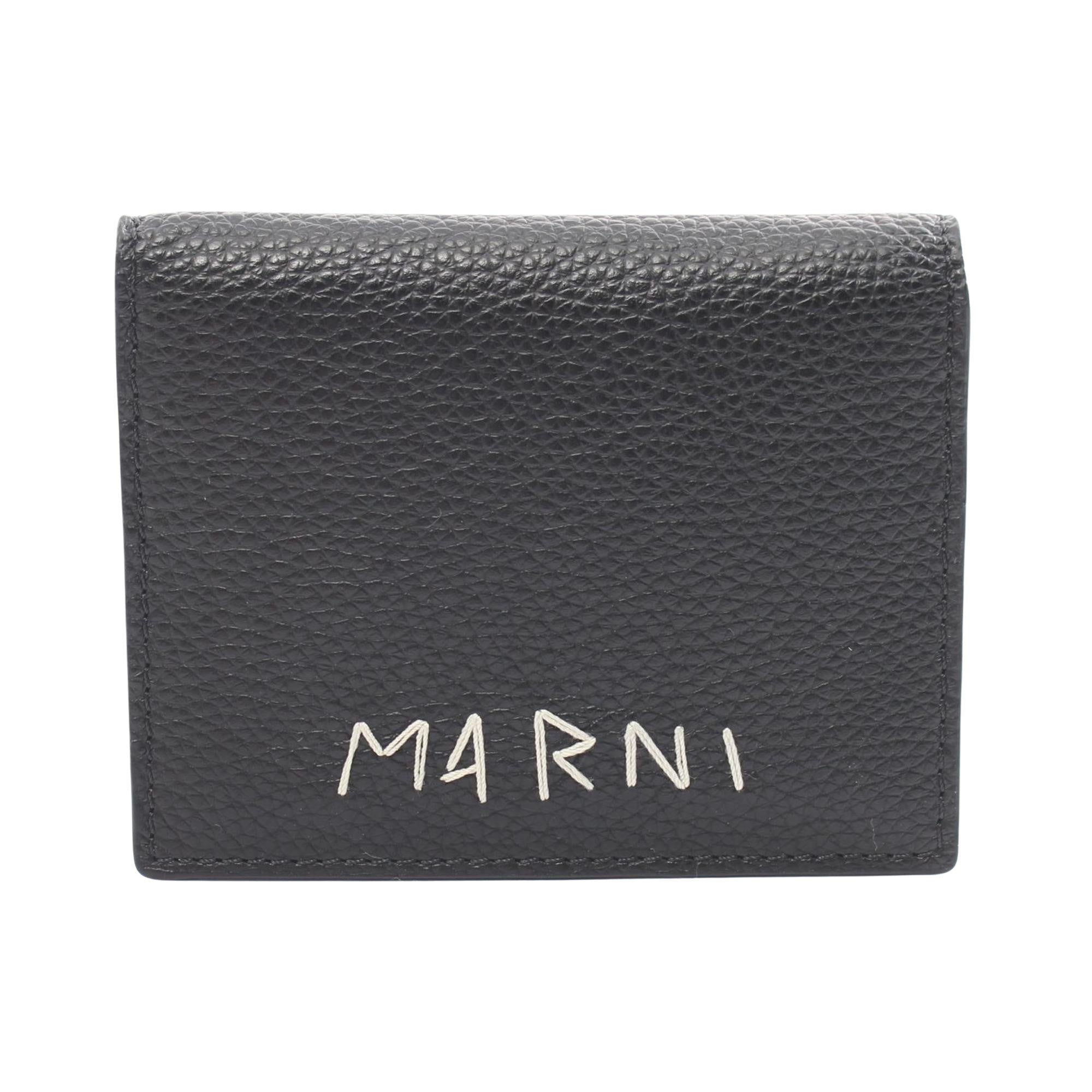 Marni Black Leather Wallet 