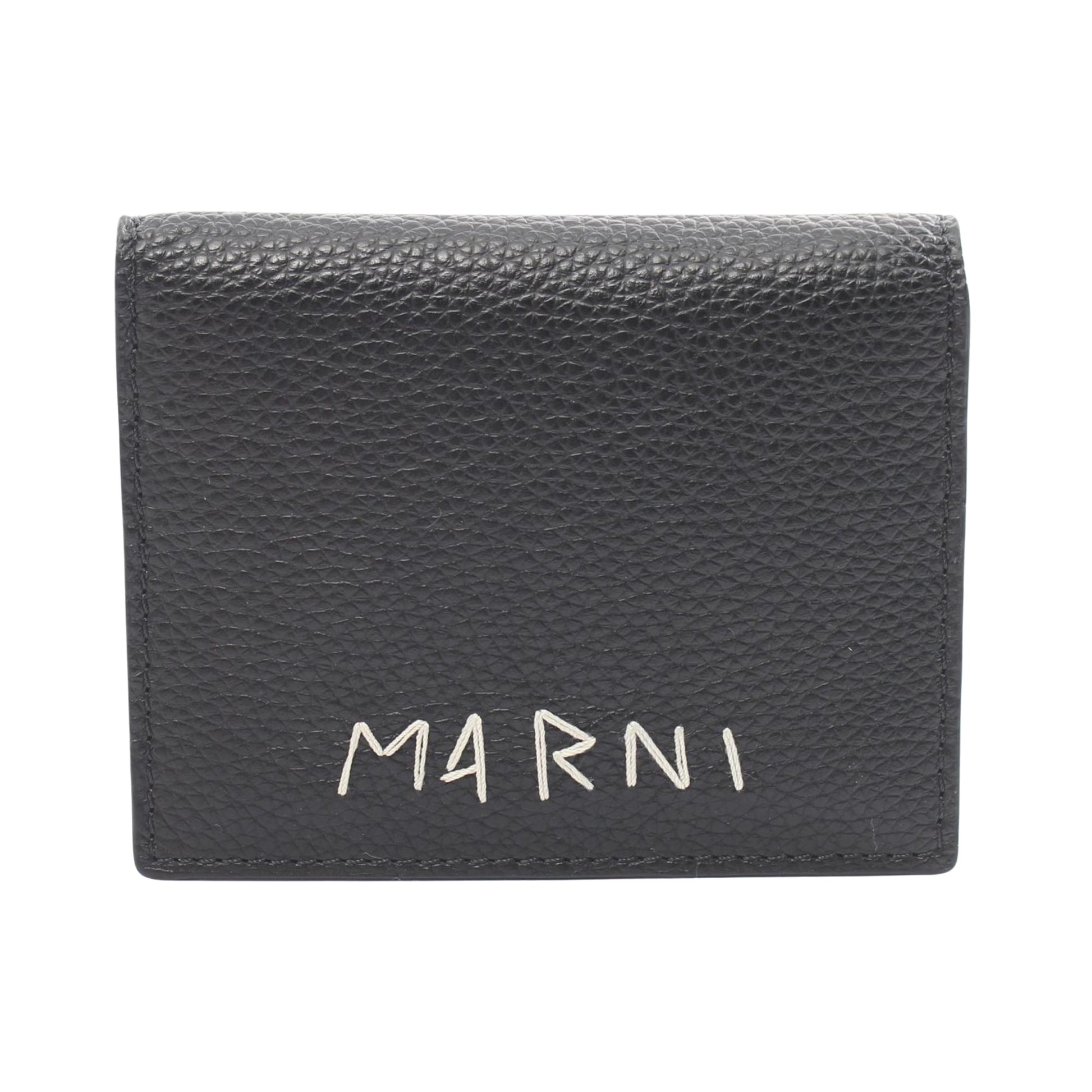 Marni Black Leather Wallet 