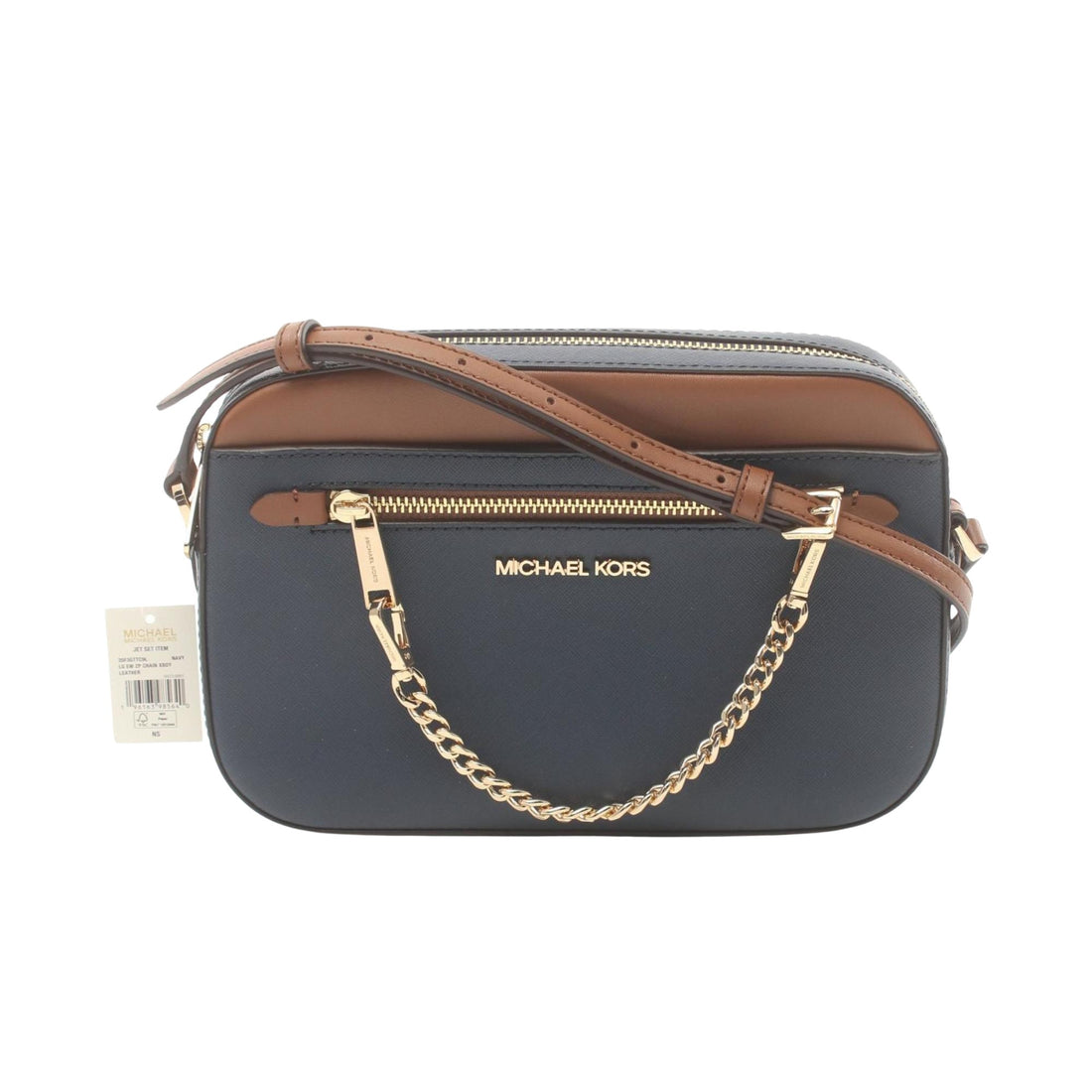 Michael Kors Jet set Navy Leather Shoulder Bag