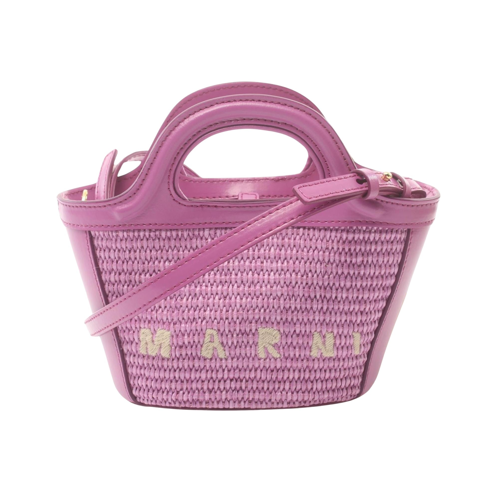 Marni TROPICALIA Pink Leather Handbag 