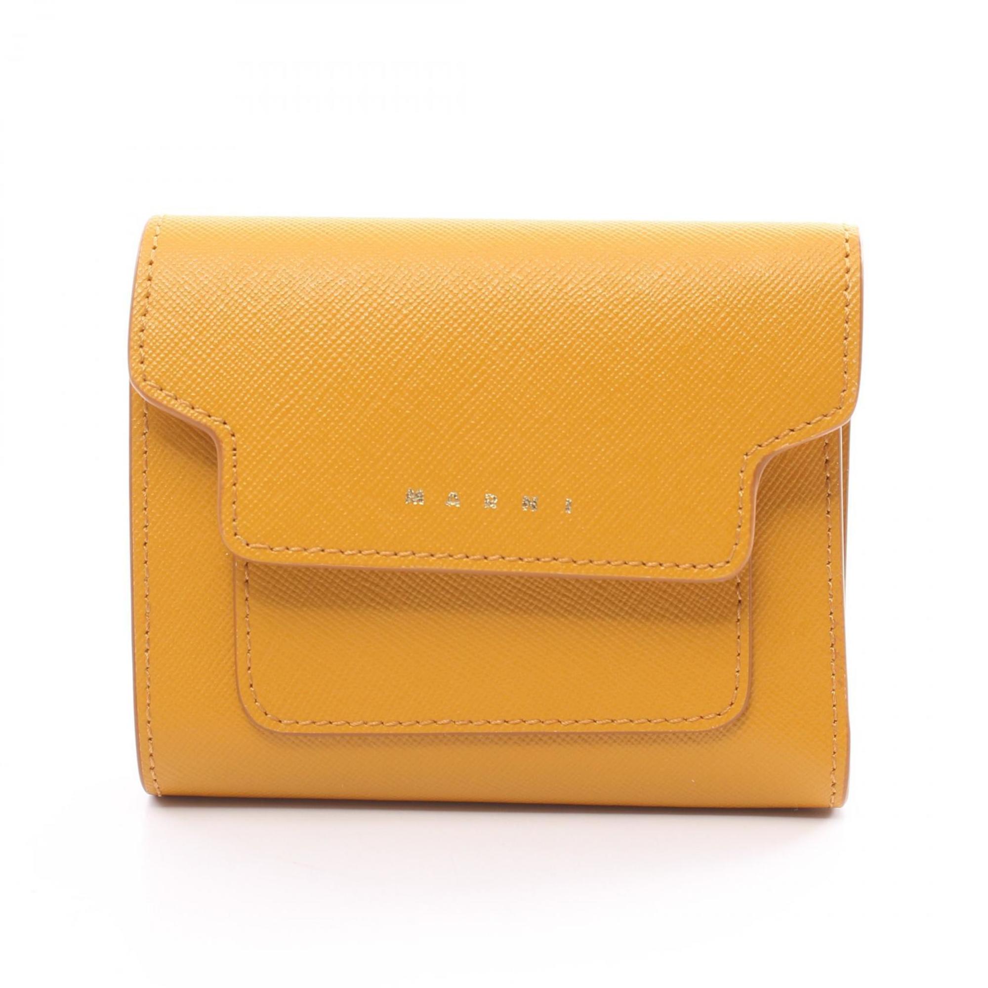 Marni Yellow Leather Wallet 