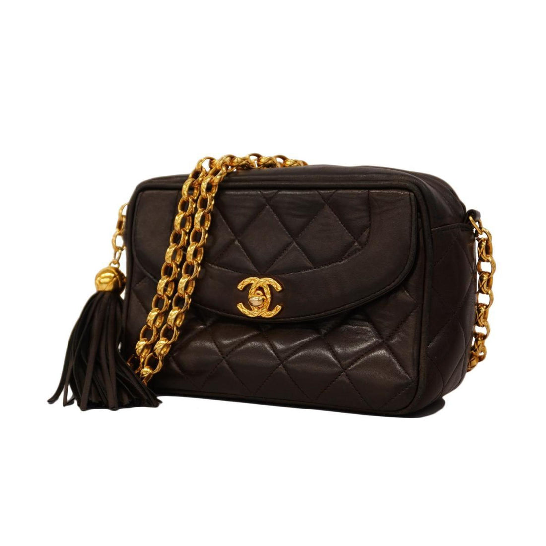 Chanel Diana Black Leather Shopper Bag