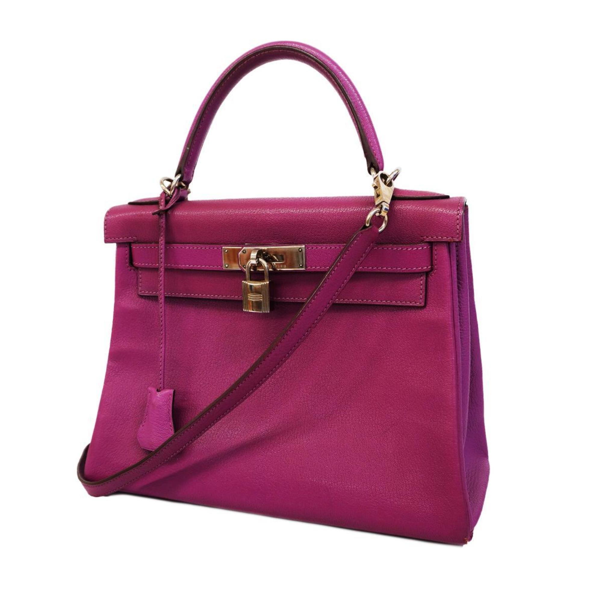 Hermès Kelly 28 Pink Leather Handbag 