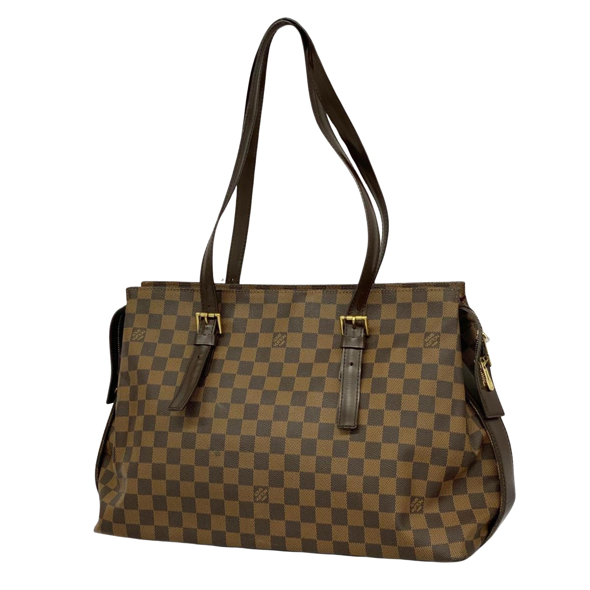 Louis Vuitton Chelsea Brown Canvas Shoulder Bag