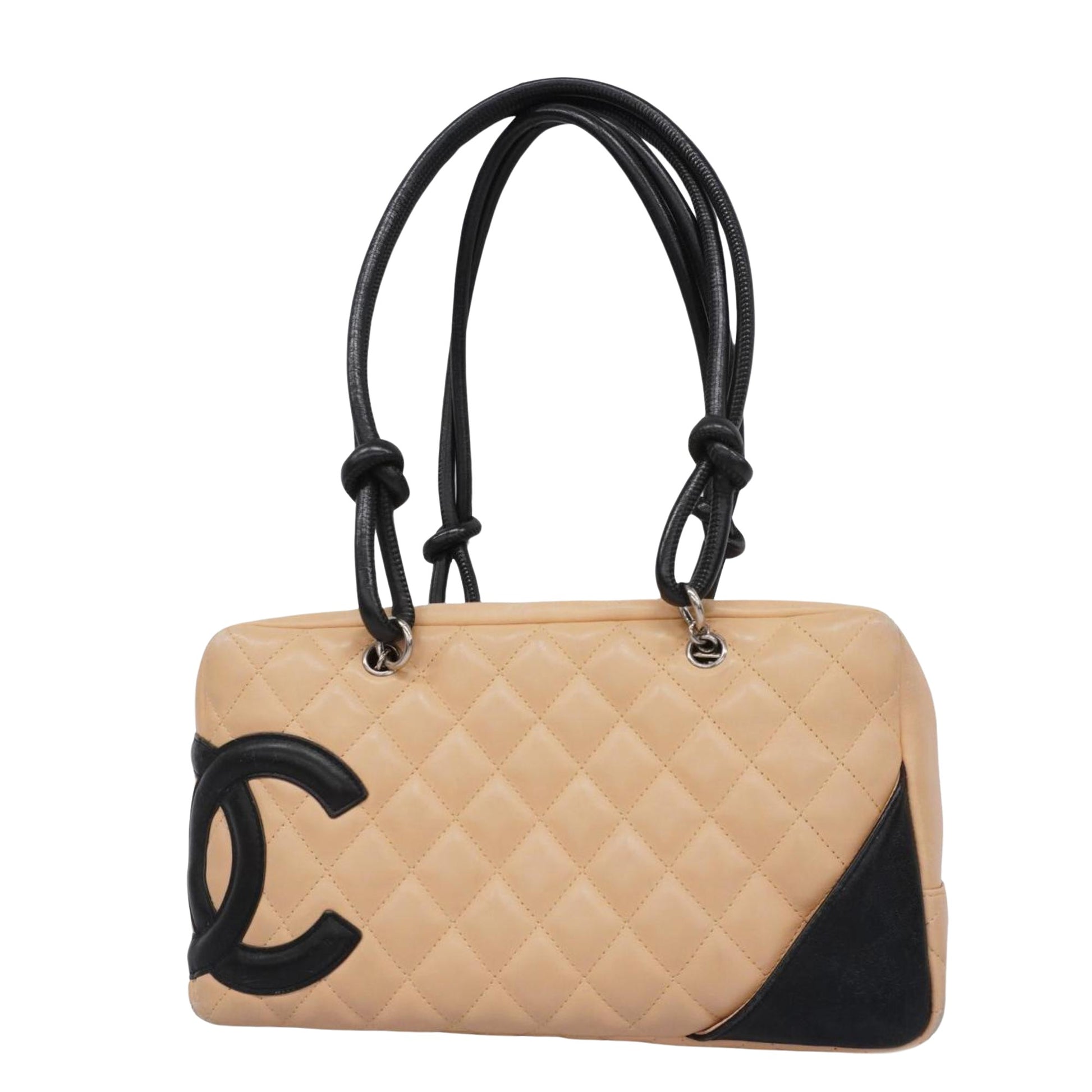 Chanel Cambon Beige Leather Shopper Bag