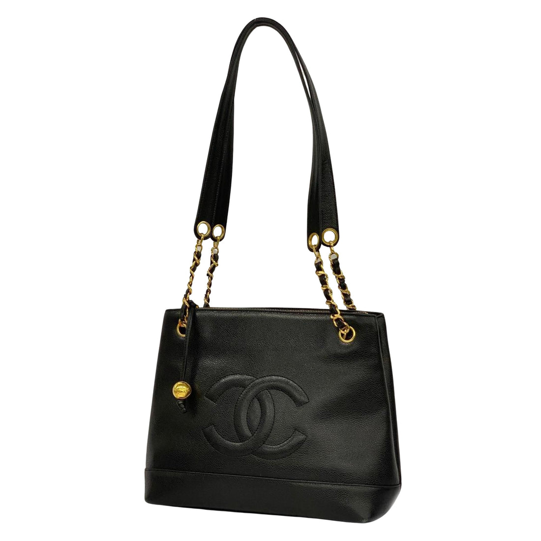 Chanel Grand Shopping Black Leather Shopper Bag