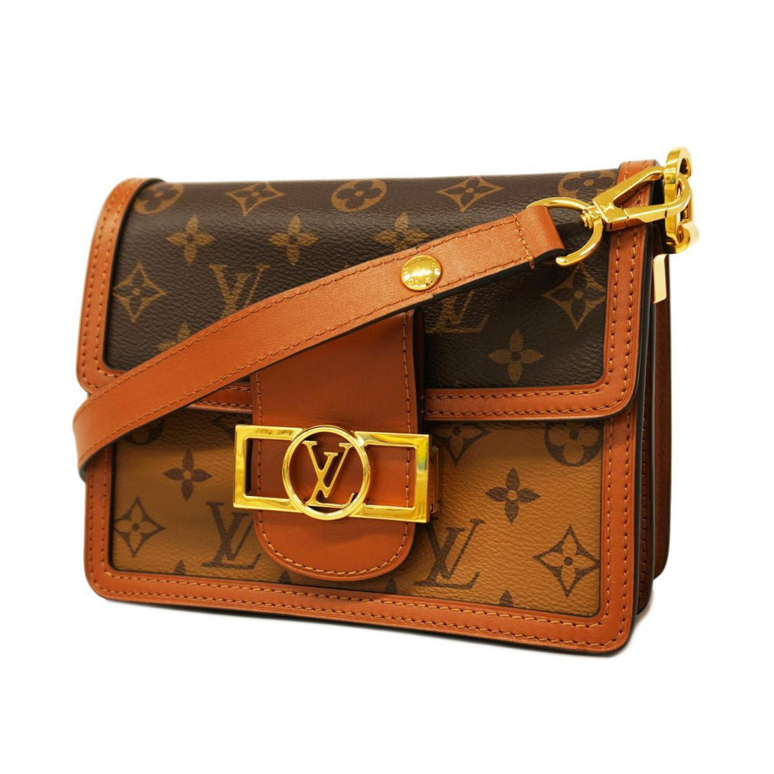 Louis Vuitton Dauphine Mini Brown Canvas Shoulder Bag