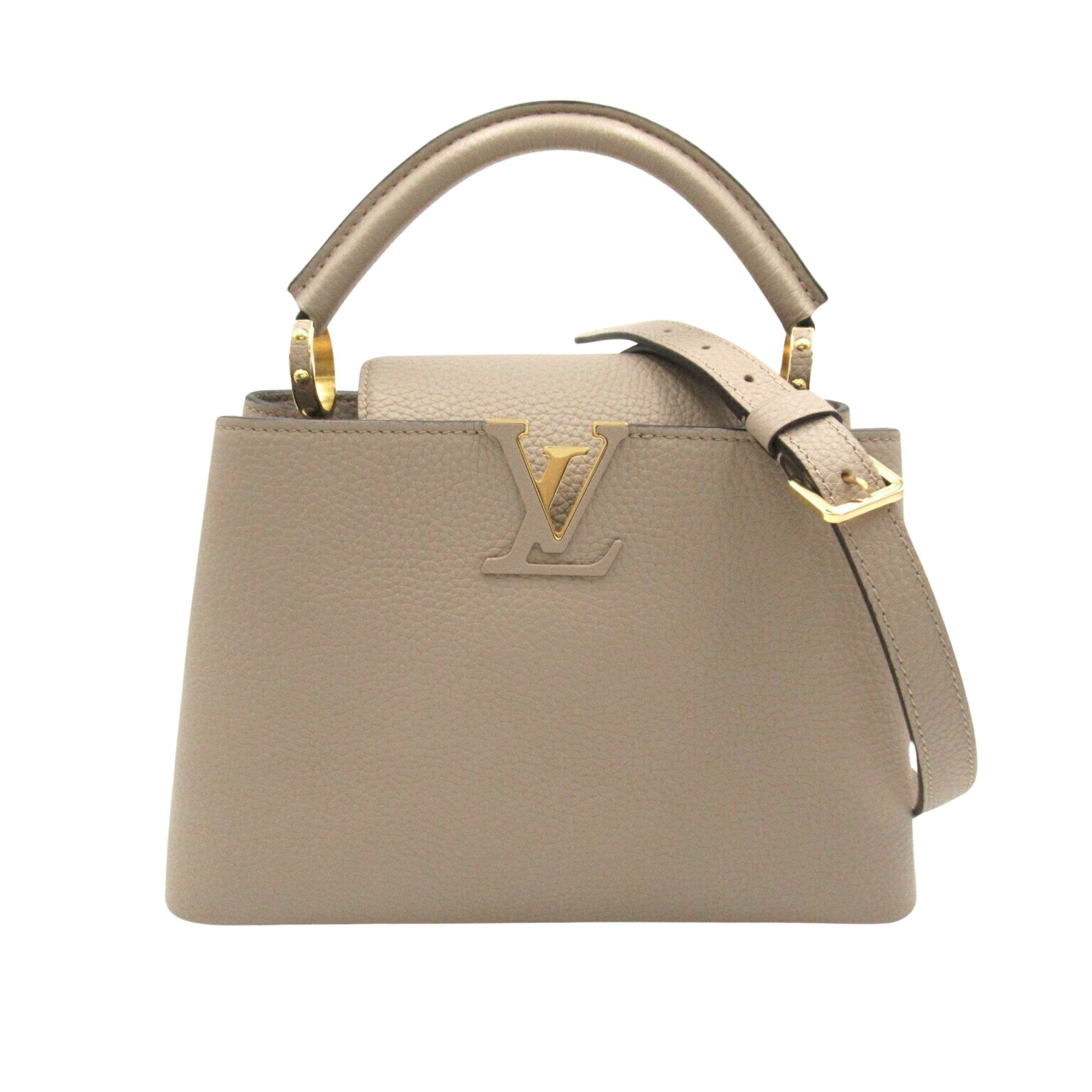 Louis Vuitton Capucines Beige Leather Handbag 