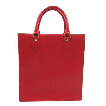 Louis Vuitton Sac Plat Red Leather Tote Bag