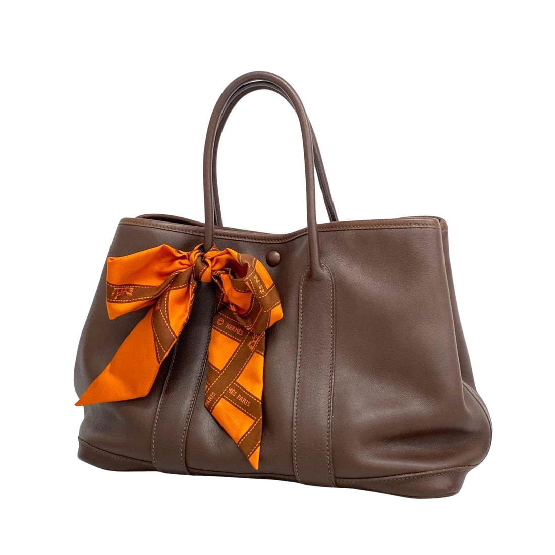 Hermès Garden Party Brown Leather Tote Bag