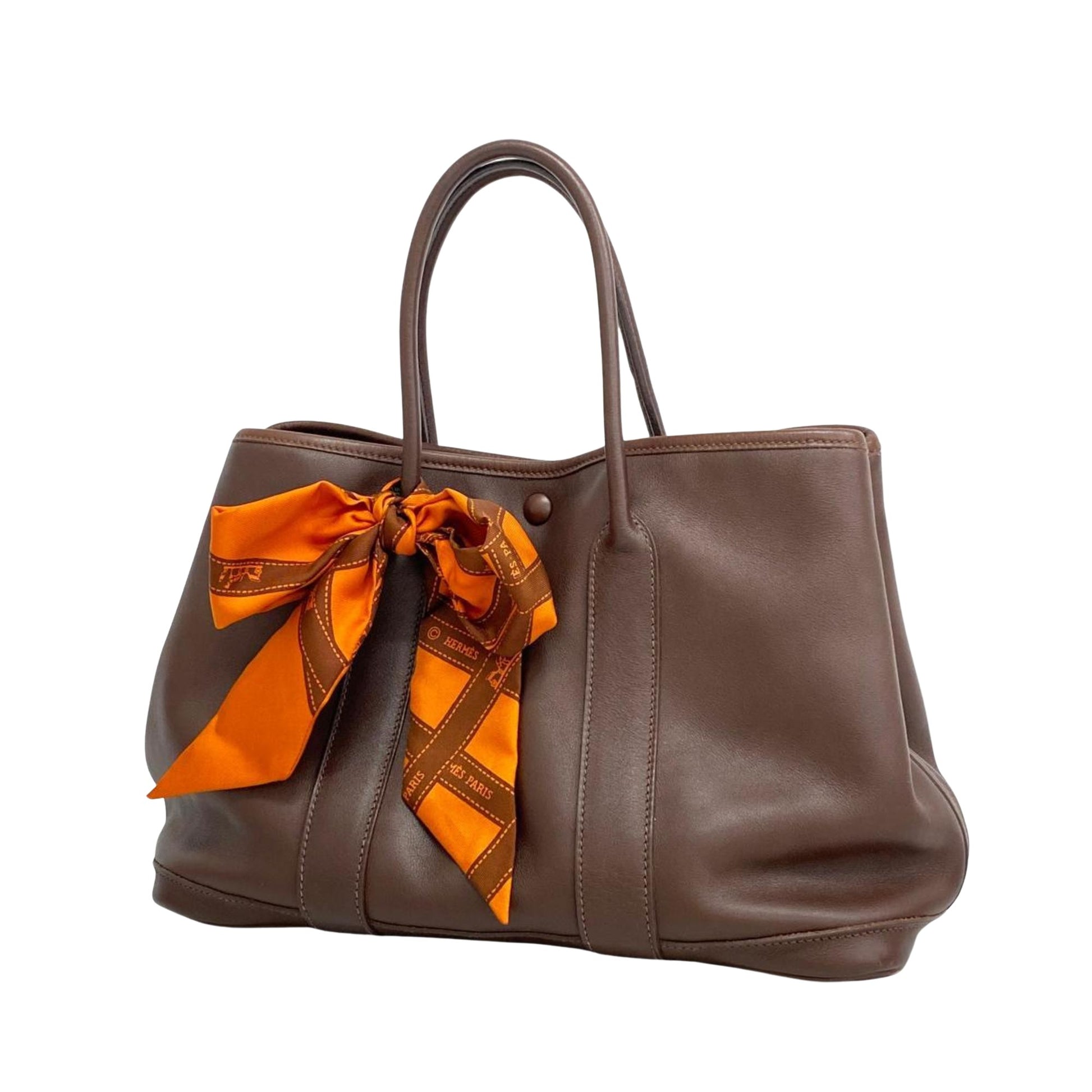 Hermès Garden Party Brown Leather Tote Bag