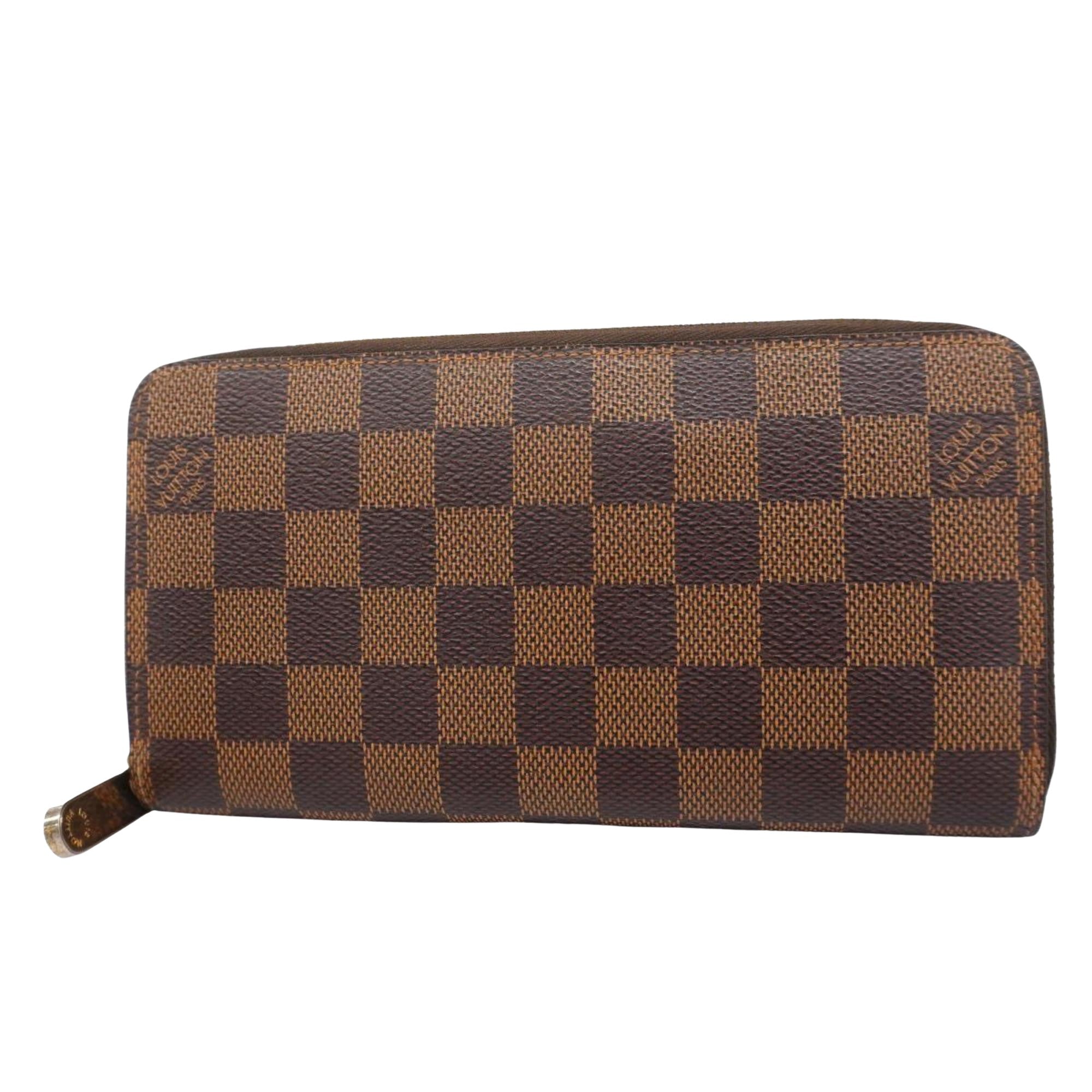 Louis Vuitton Zippy Brown Canvas Wallet 