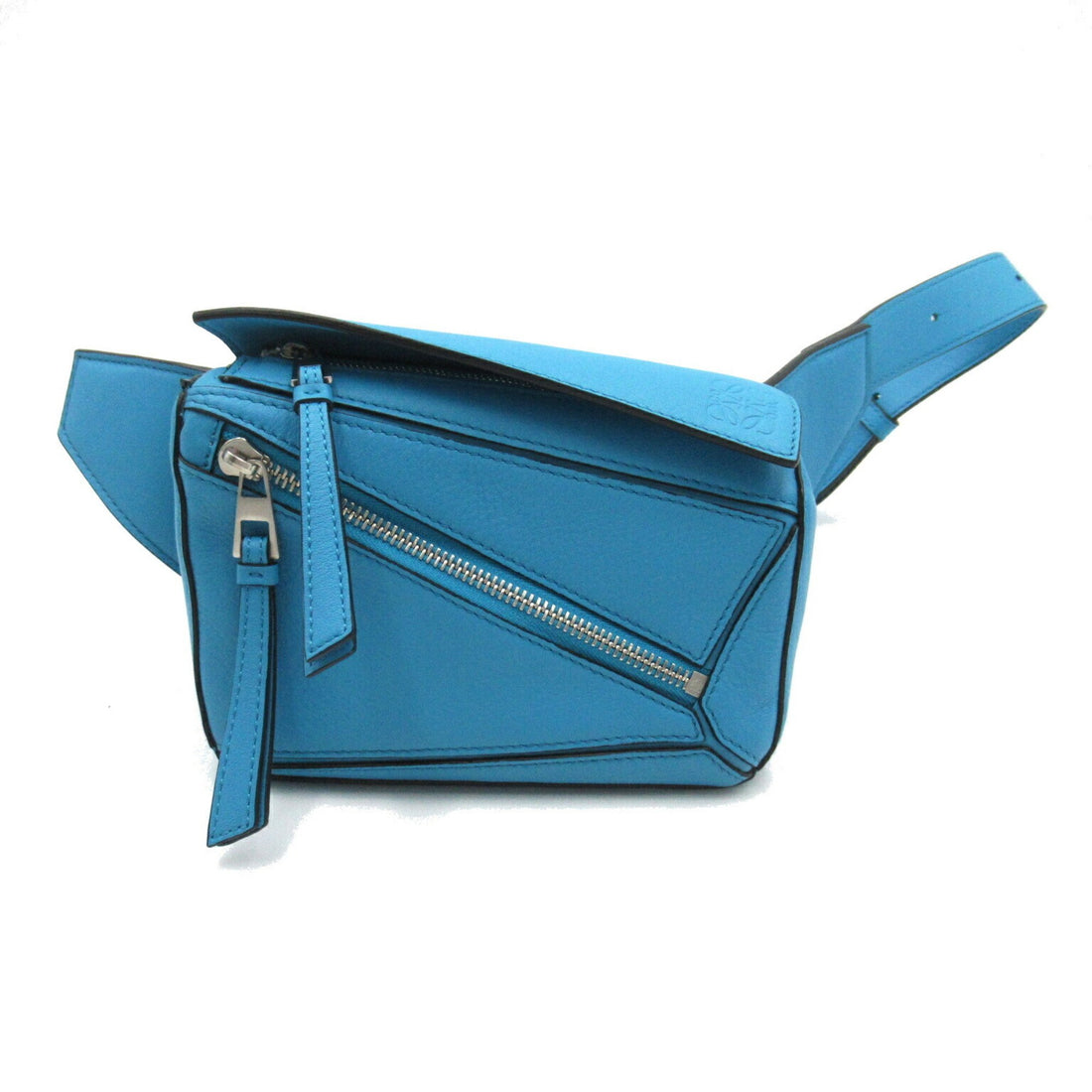 Loewe Puzzle Blue Leather Shoulder Bag