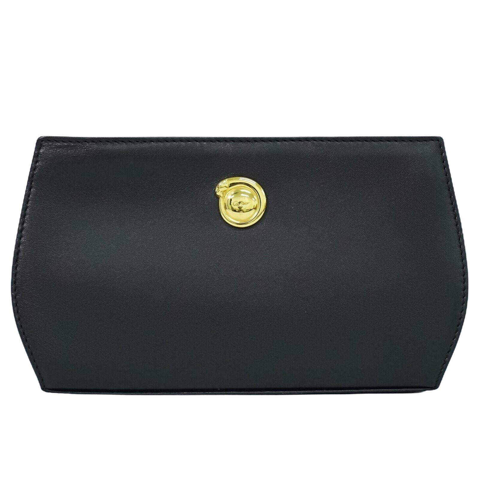 Cartier Black Leather Clutch Bag