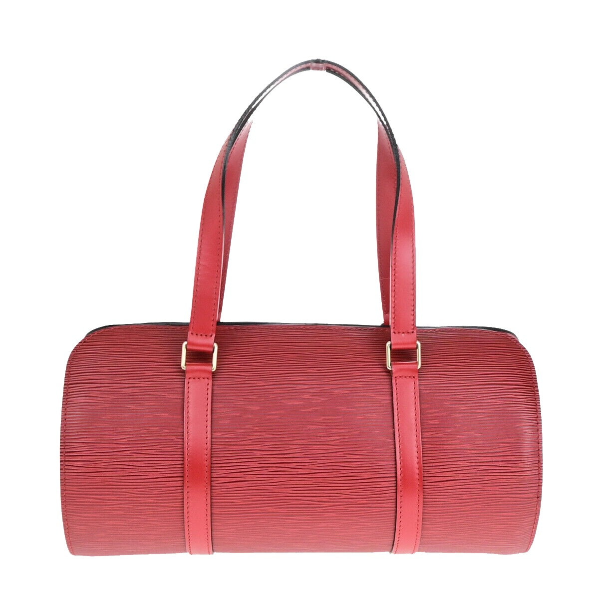 Louis Vuitton Soufflot Red Leather Handbag 